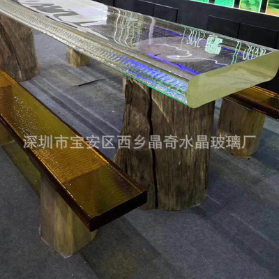 水晶长桌凳